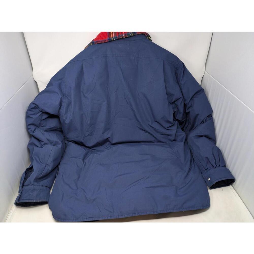 Vintage Tommy Hilfiger Striped Down Puffer Hooded Jacket 90s Mens M Red Blue - Picture 5 of 10